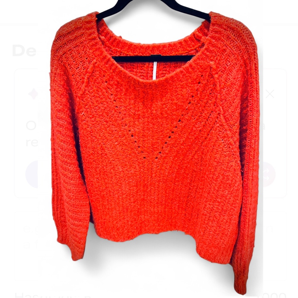 Free People Vibrant Red Sweater
